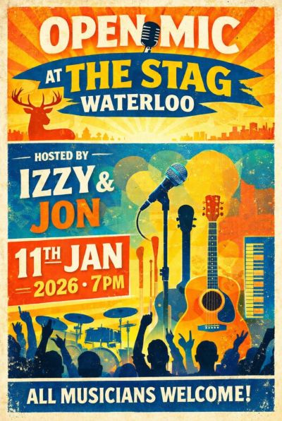 open mic night at the stag